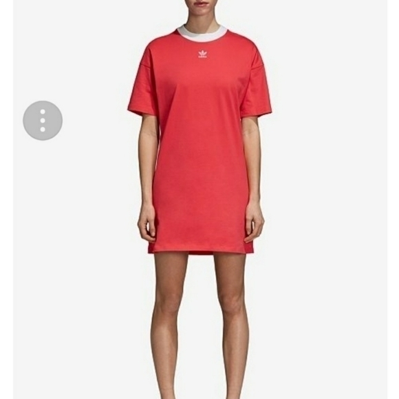 NWT Adidas‎ Coral Pink  Trefoil Dress Sze Small - Picture 1 of 8